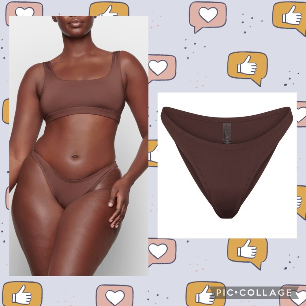 SKIMS SWIM BIKINI BOTTOM COCOA NEW FIRM